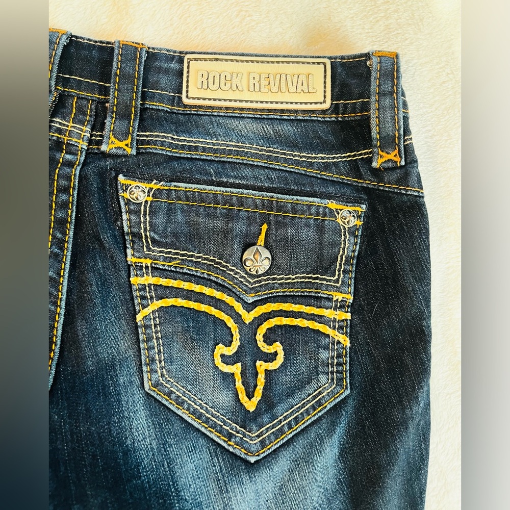 Rock Revival Calli Skinny Indigo Denim Jeans sz 29 - Picture 3 of 10